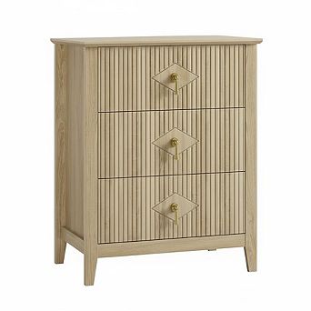 ANIXOL Fluted 5-Drawer Wood Dresser