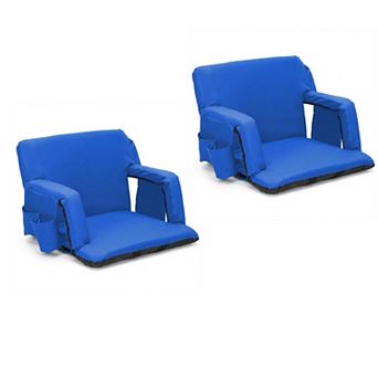 ANIXOL 2-Pack Portable Stadium Seats with Back Support & Cup Holder