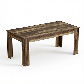 ANIXOL 71 Inch Farmhouse Dining Table with Triangular Legs, Seats 6-8