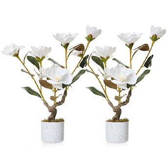 ANIXOL Artificial Magnolia & Orchid Tree with Blossoms