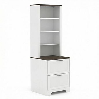 ANIXOL 72-Inch Bookcase with 2 File Drawers