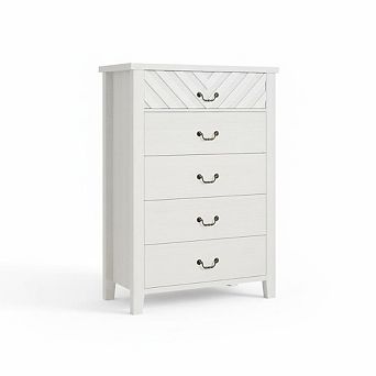 ANIXOL 5-Drawer Wood Dresser for Bedroom