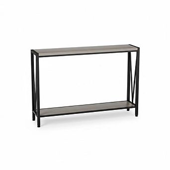 ANIXOL 2 tier Slim Console Table with Metal Frame