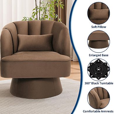ANIXOL Modern Round 360° Swivel Accent Chair
