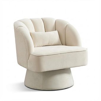ANIXOL Modern Round 360° Swivel Accent Chair