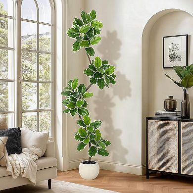 ANIXOL Artificial Ficus Tree with Decorative Planter