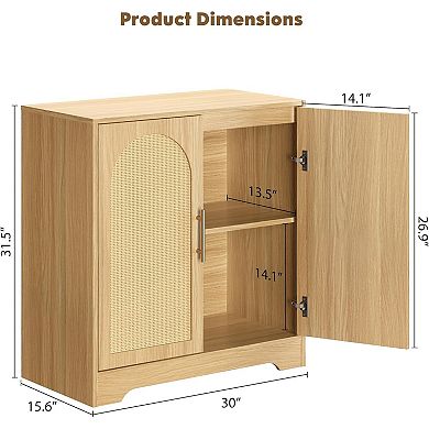 ANIXOL Rattan Sideboard Buffet Cabinet with Storage