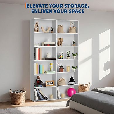 ANIXOL 6-Shelf Tall Bookcase