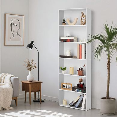 ANIXOL 6-Shelf Tall Bookcase