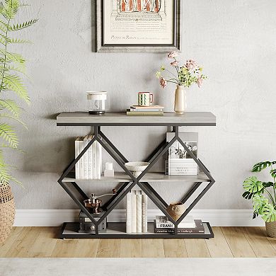 ANIXOL 3-Tier Entryway Console Table with Storage Shelves
