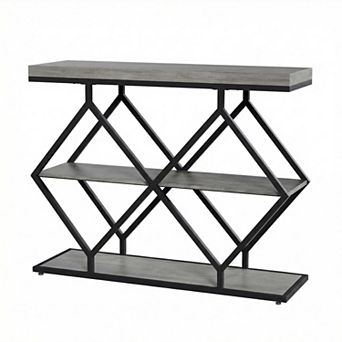 ANIXOL 3 tier Entryway Console Table with Storage Shelves