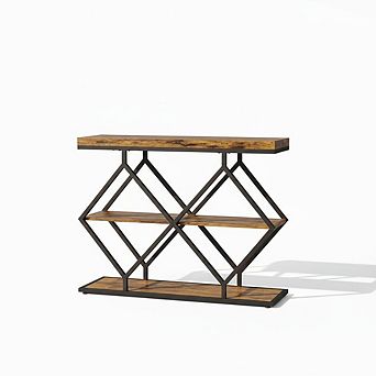 ANIXOL 3 tier Entryway Console Table with Storage Shelves
