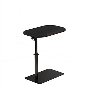 C-Shaped Height Adjustable End Table, 360° Swivel Tiltable Laptop Sofa Tray - Heavy Metal Base