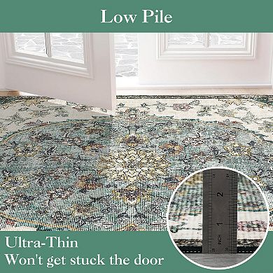 Boho Non-Slip Washable Large Area Rug for Bedroom, Apartment, Nursery, Playroom