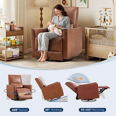 ANIXOL 360° Swivel Glider Recliner Chair