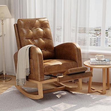 ANIXOL Modern Rocking Chair with Side Pocket