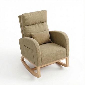 ANIXOL Modern Rocking Chair with Side Pocket