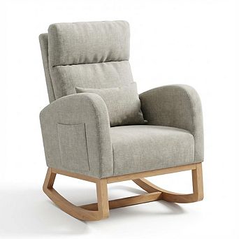 ANIXOL Modern Rocking Chair with Side Pocket