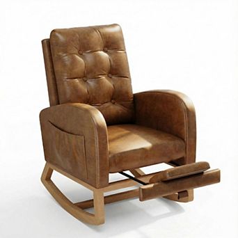 ANIXOL Modern Rocking Chair with Side Pocket