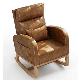 ANIXOL Modern Rocking Chair with Side Pocket