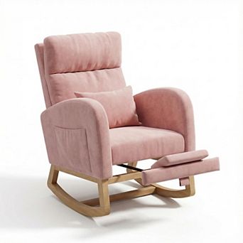 ANIXOL Modern Rocking Chair with Side Pocket