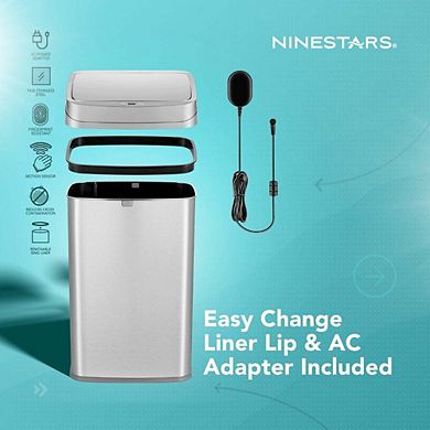 Ninestars Nova Series 13-Gallon Odor-Neutralizing Smart Trash Can