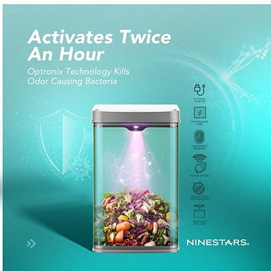 Ninestars Nova Series 13-Gallon Odor-Neutralizing Smart Trash Can