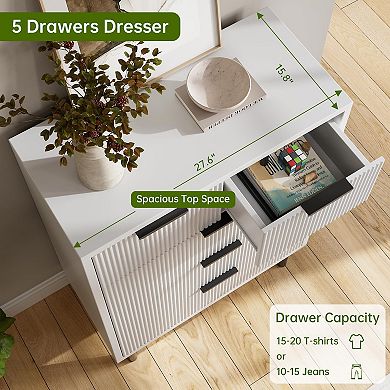 ANIXOL Wave-Front Wooden Dresser with 56 Drawers