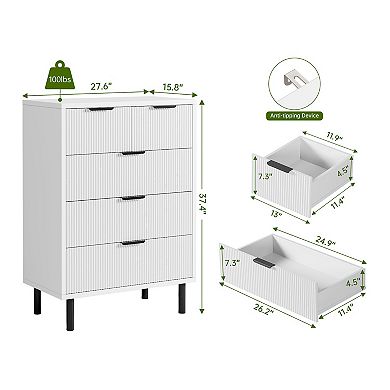 ANIXOL Wave-Front Wooden Dresser with 56 Drawers