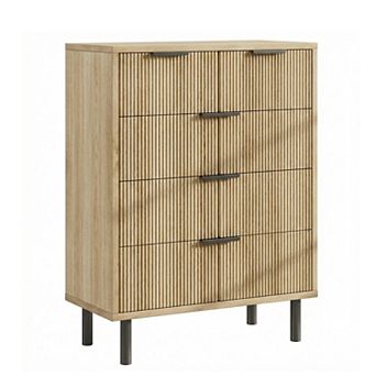 ANIXOL Wave-Front Wooden Dresser with 56 Drawers