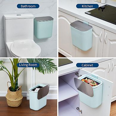 ANIXOL Hanging Kitchen Compost Trash Can with Stainless Steel Lid