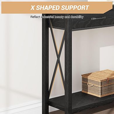 ANIXOL Console Table with 2 Drawers and Storage Shelf