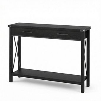 ANIXOL Console Table with 2 Drawers and Storage Shelf