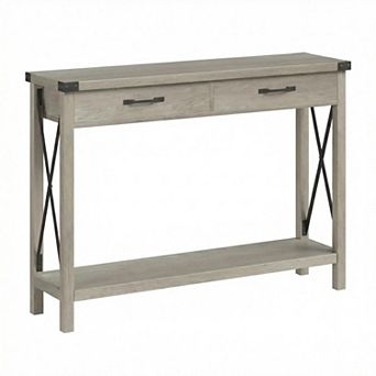 ANIXOL Farmhouse Console Table with 2 Drawers and Storage Shelf