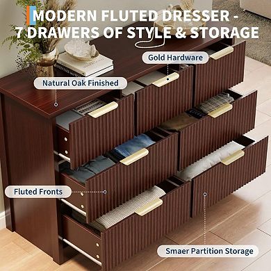 ANIXOL Fluted Wood Dresser