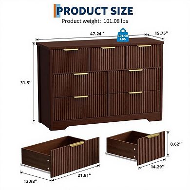 ANIXOL Fluted Wood Dresser