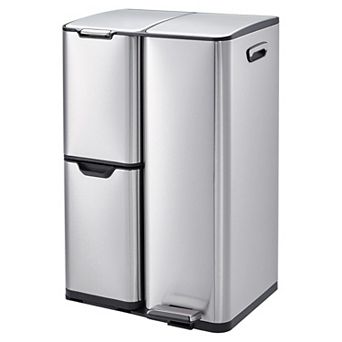 ANIXOL Triple Compartment Kitchen Trash and Recycling Bin