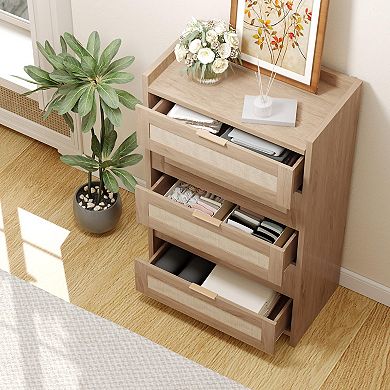 ANIXOL Rattan 5-Drawer Tall Dresser
