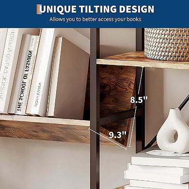 ANIXOL 4-Tier Triple-Wide Industrial Bookcase