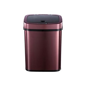 Ninestars Rectangular 3-Gallon Stainless Steel Motion Sensor Trash Can