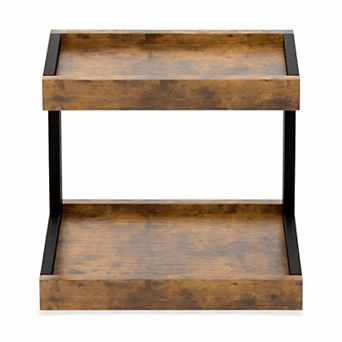 2 tier Countertop Spice Rack Coffee Station Bathroom Shelf