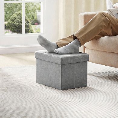 Folding Storage Ottoman 12.2x16.1x12.2" 32 L