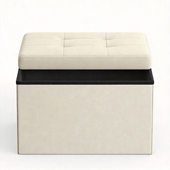 Folding Storage Ottoman 12.2x16.1x12.2" 32 L