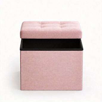 Folding Storage Ottoman 12.2x16.1x12.2" 32 L