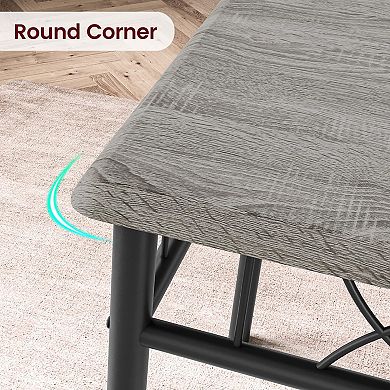 ANIXOL 5-Piece Metal and Wood Dining Set