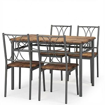 ANIXOL 5 pc Metal and Wood Dining Set