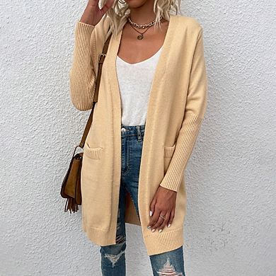 Women's Fall Fashion Cardigan Sweater Lightweight Open Front Long Casual Outfits with Pockets