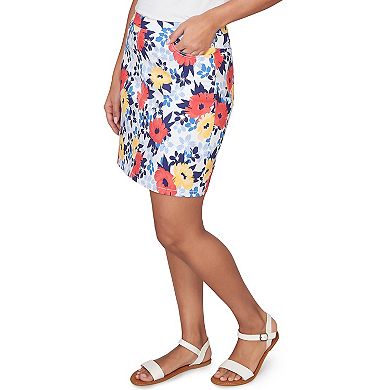 Hearts of Palm Women's Smooth Sailing Printed Tech Stretch Pull On Skort