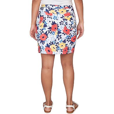 Hearts of Palm Women's Smooth Sailing Printed Tech Stretch Pull On Skort