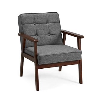 Rubberwood Chair With Sponge Foam Padding